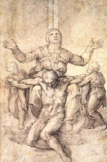 Study for the Colonna Piet, Michelangelo Buonarroti
